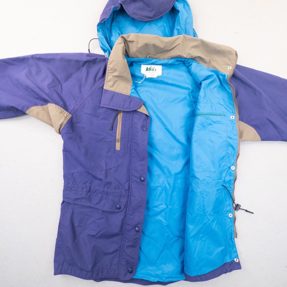 REI Vintage 90s Women Purple Gore-Tex Mountain Parka Jacket 12
